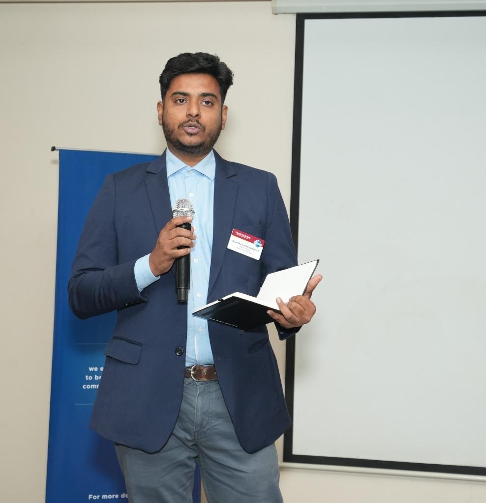 Ananth speaking at an event